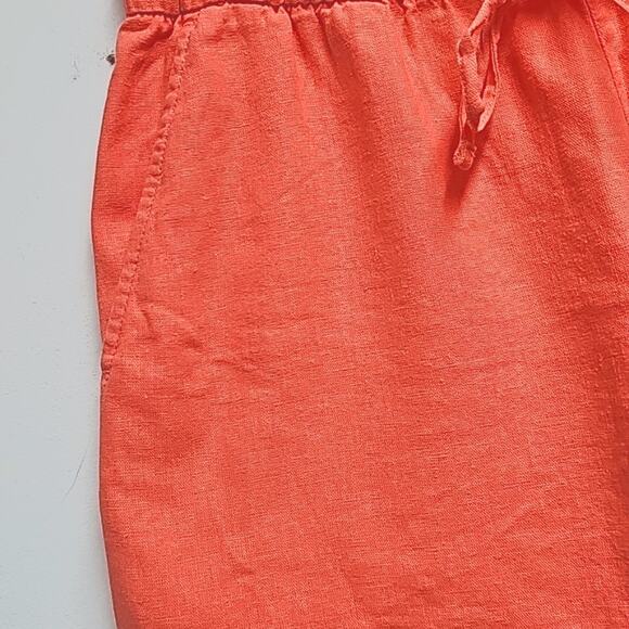 GAP Womens Linen/Rayon Blend Elastic Waist 4 Pocket Coral Shorts Size S (NWT) - Picture 3 of 10